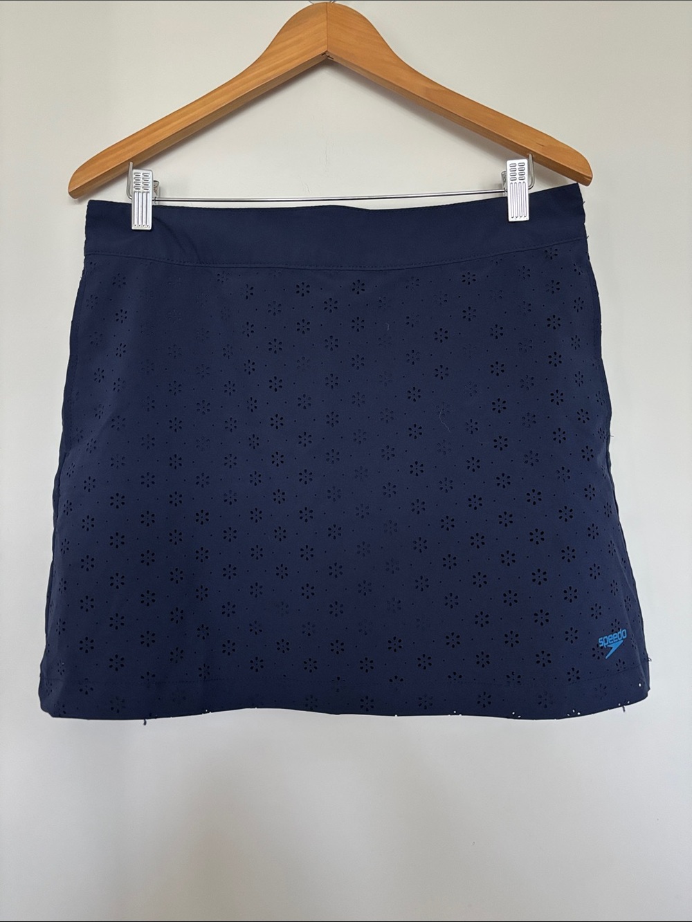 Speedo Blue Eyelet Swim Skirt EUC